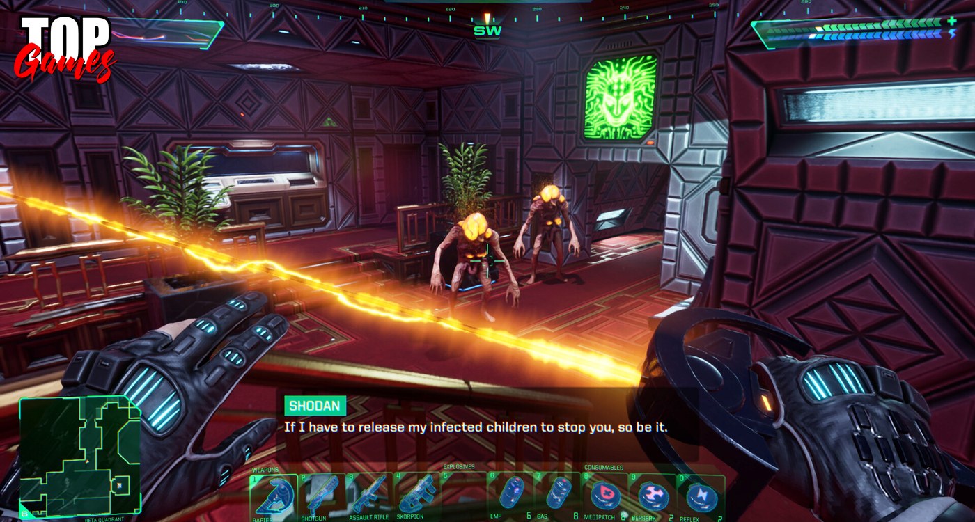 Una scena di System Shock