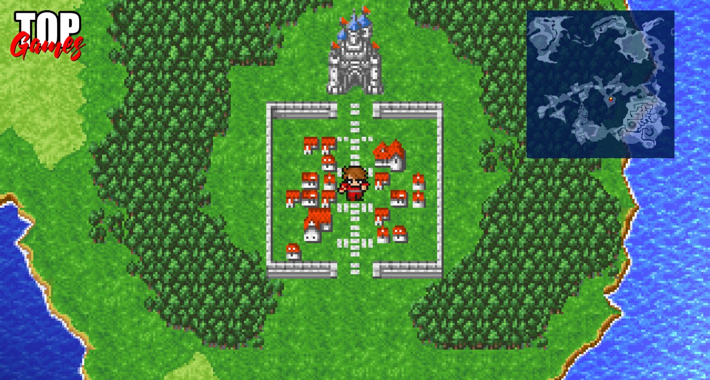 Cornelia sulla mappa del primo Final Fantasy Pixel Remaster