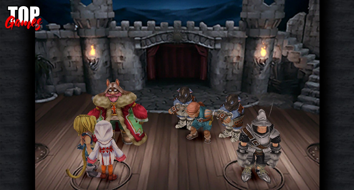 Il gruppo schierato in battaglia in Final Fantasy IX