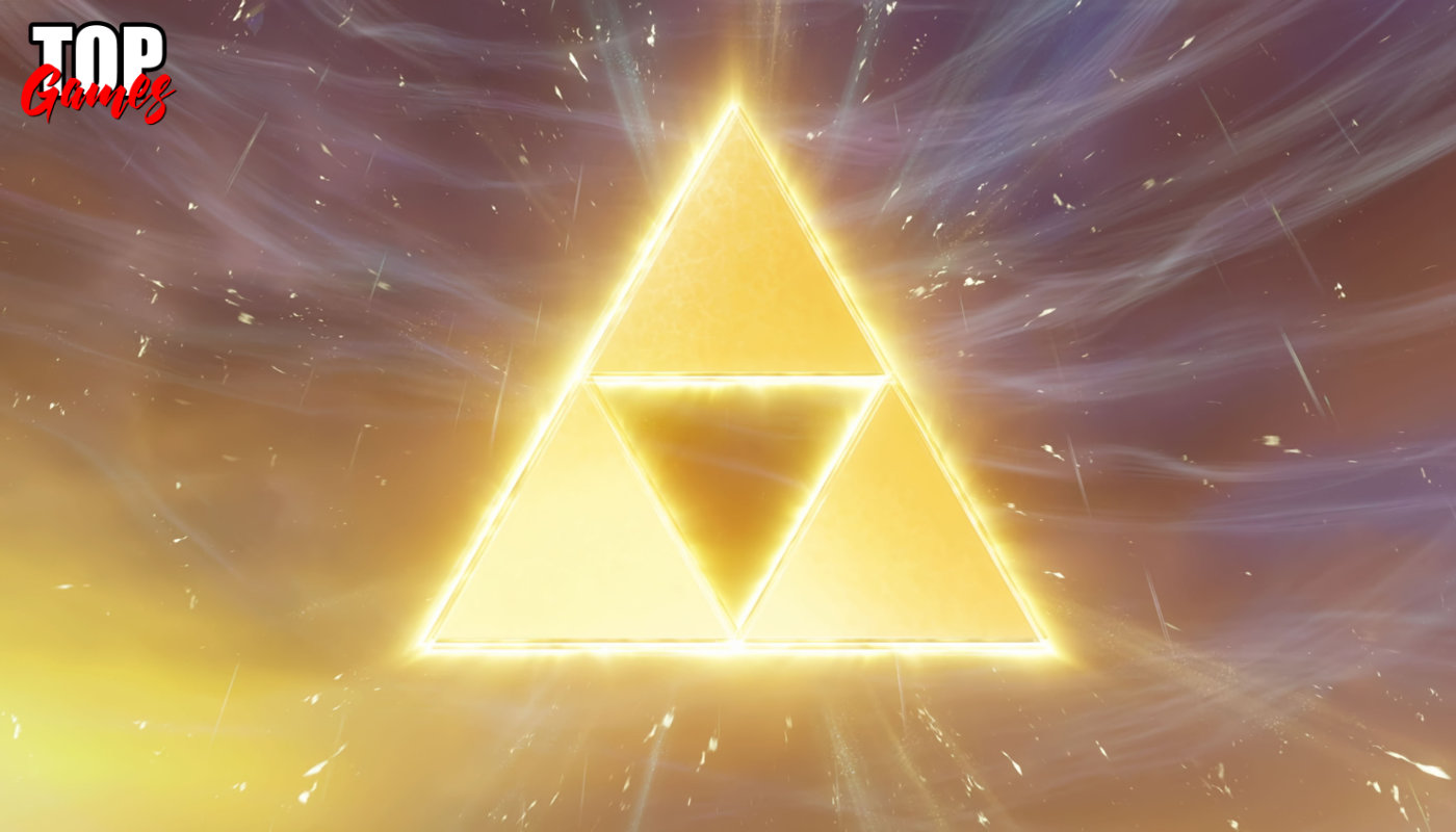 La Triforza dorata risplende nella scena di Zelda Ocarina of Time